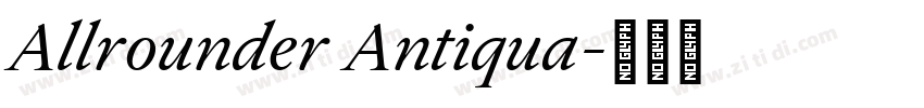 Allrounder Antiqua字体转换
